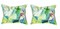 Pair of Betsy Drake White Poinsettia Large Indoor/Outdoor Pillows 16x20